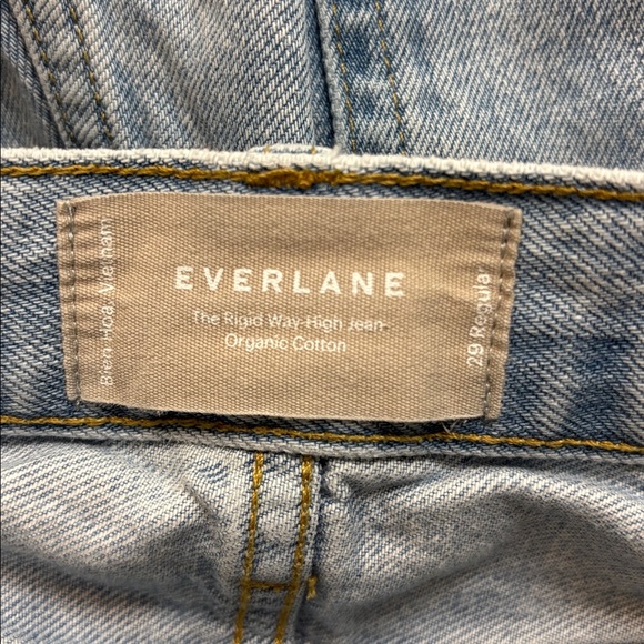 Everlane Straight Leg Jeans Rigid Way High 100% Organic Cotton Sz 29 - Picture 13 of 15